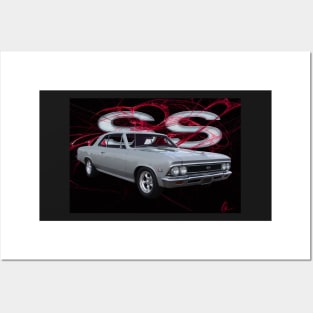 SS 396 Muscle Car in Red Posters and Art